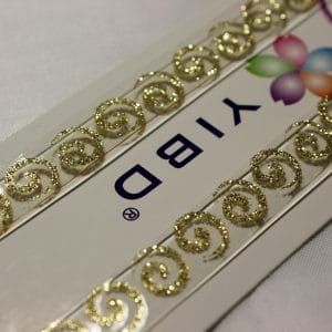 Бретели силіконові з малюнком "Срібло та золото"